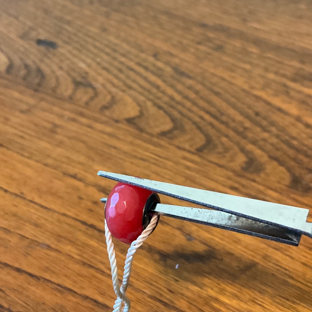 Persona Red Bead with Silver Detail